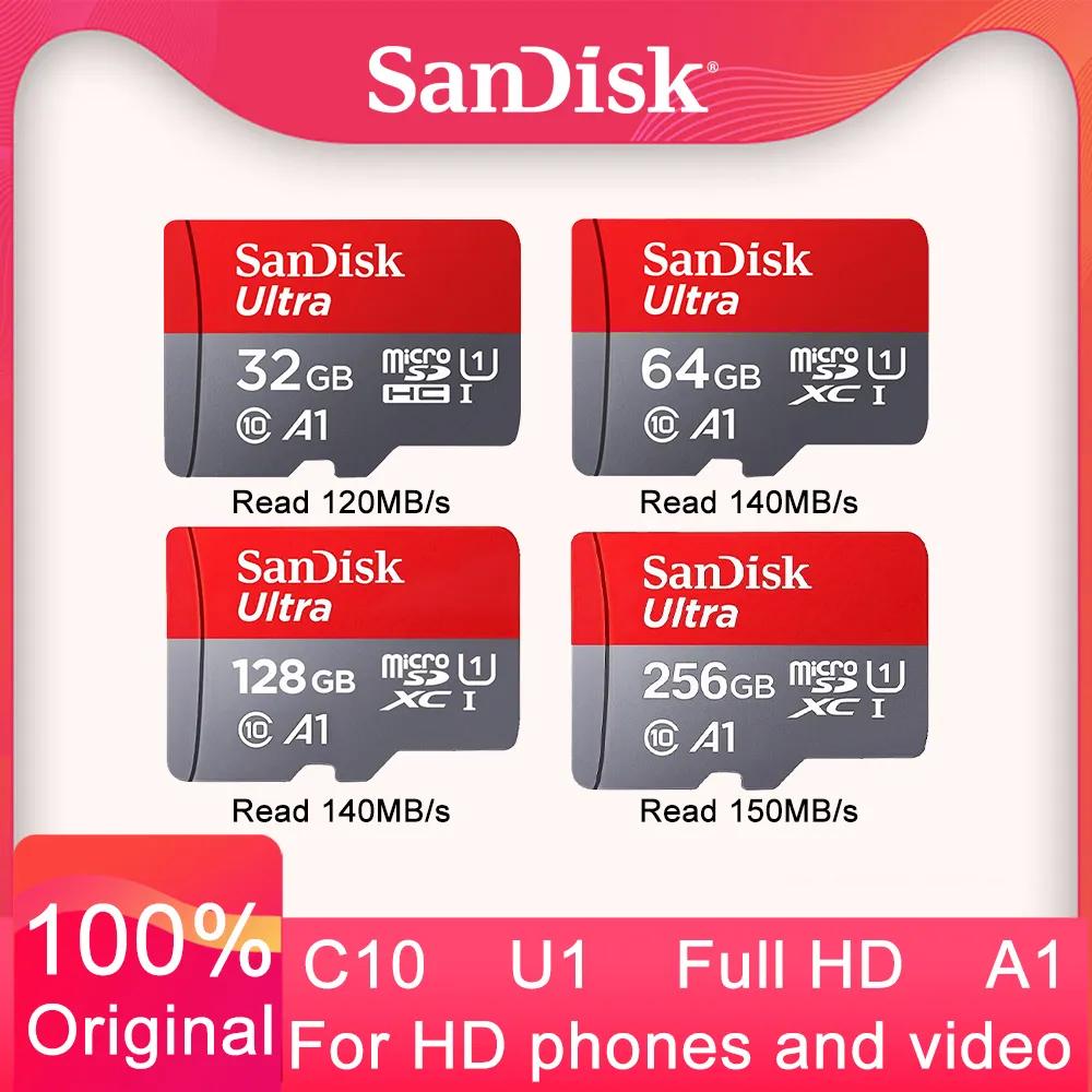 SanDisk Ʈ   º ޸ ī, 100%  ũ SD ī, TF ī, Ŭ 10, 128GB, 256GB, ִ 512GB, 1TB, 32GB, 64GB